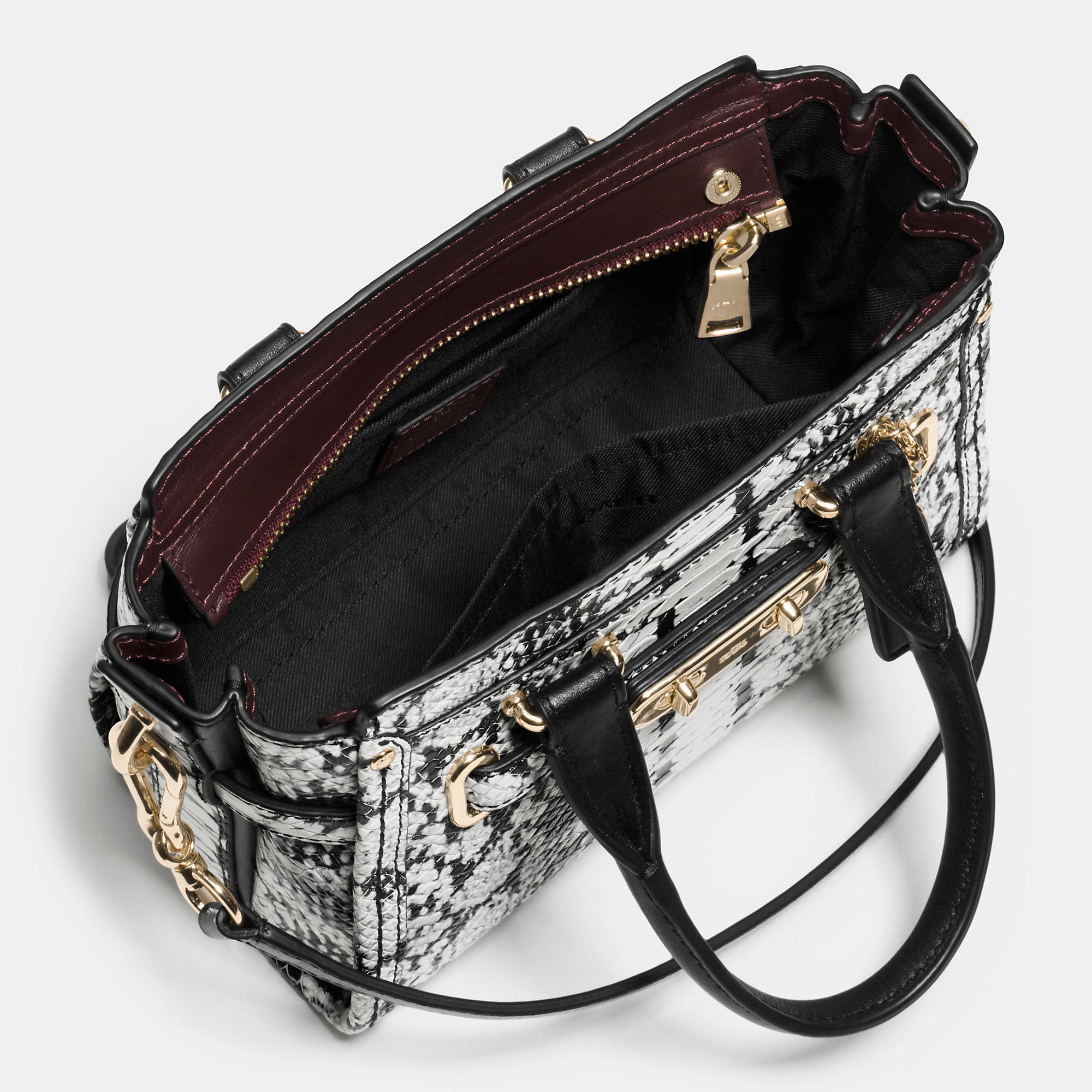Sale Hot Shows Coach Swagger 20 In Colorblock Exotic Embossed Leather